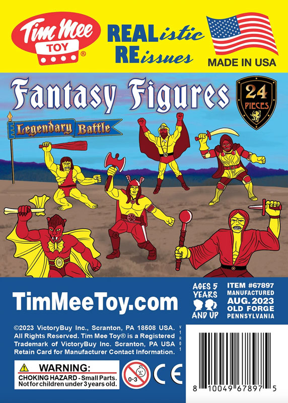 TimMee Legendary Battle Fantasy Figures - 3 inch Red vs Yellow 24pc Set