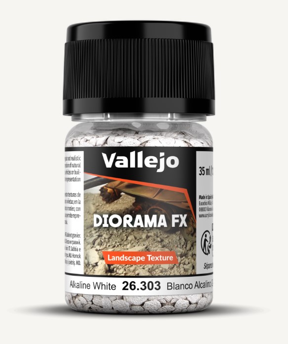 Vallejo Landscape Textures-Alkaline White 2-5mm 35ml