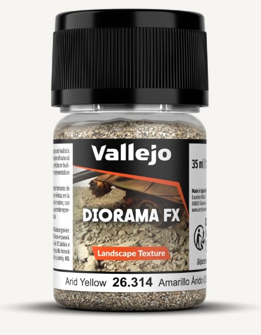 Vallejo Landscape Textures-Arid Yellow 0.5-2mm 35ml