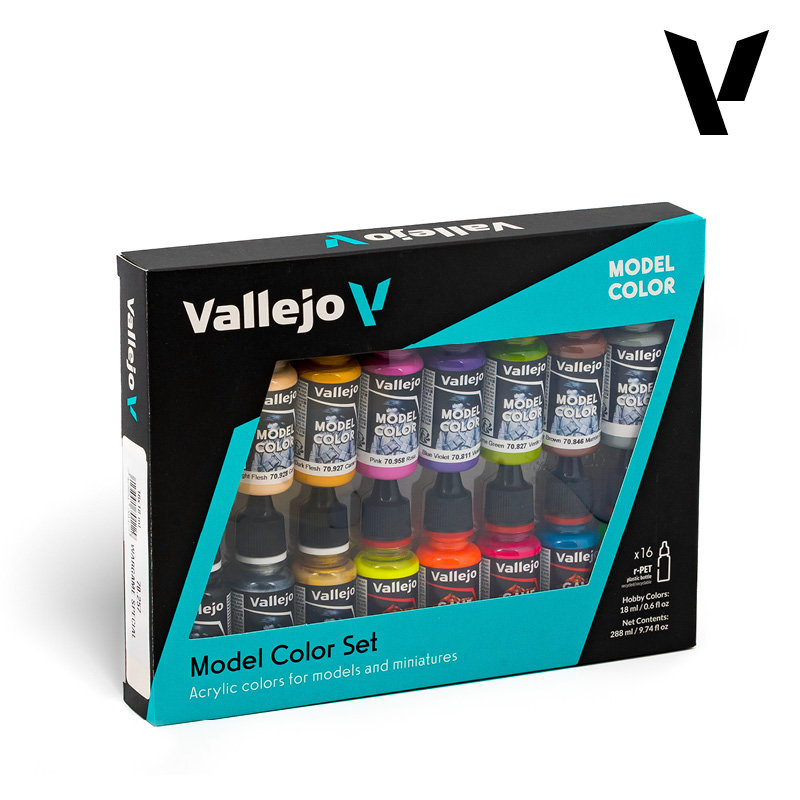 Vallejo Wargame Special Model Color Paint Set (16 Colors)