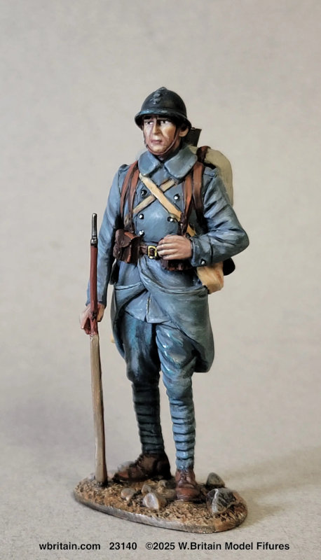 WWI: French Infantryman Standing with Rifle, 1916-18