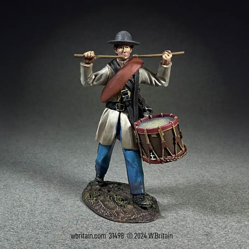 American Civil War: Confederate Infantry Drummer Marching