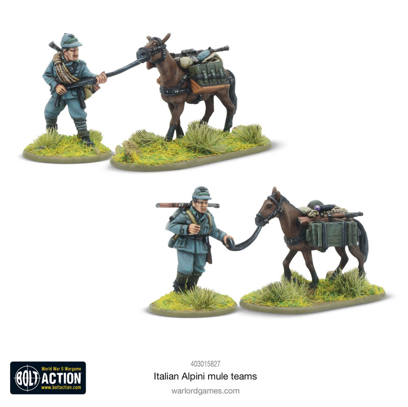 Warlord Games Bolt Action Italian Alpini Mule Teams