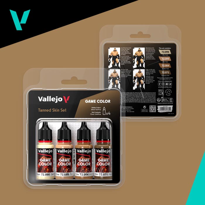 Michigan Toy Soldier Company : Vallejo - Vallejo Tanned Skin Game Color  Paint Set