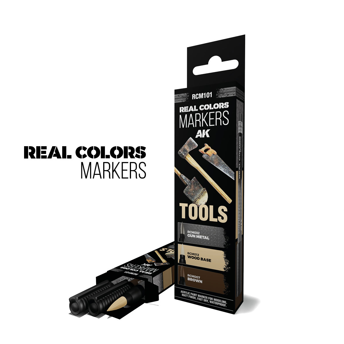 Real Colors Acrylic Paint Marker Tools Set (3)