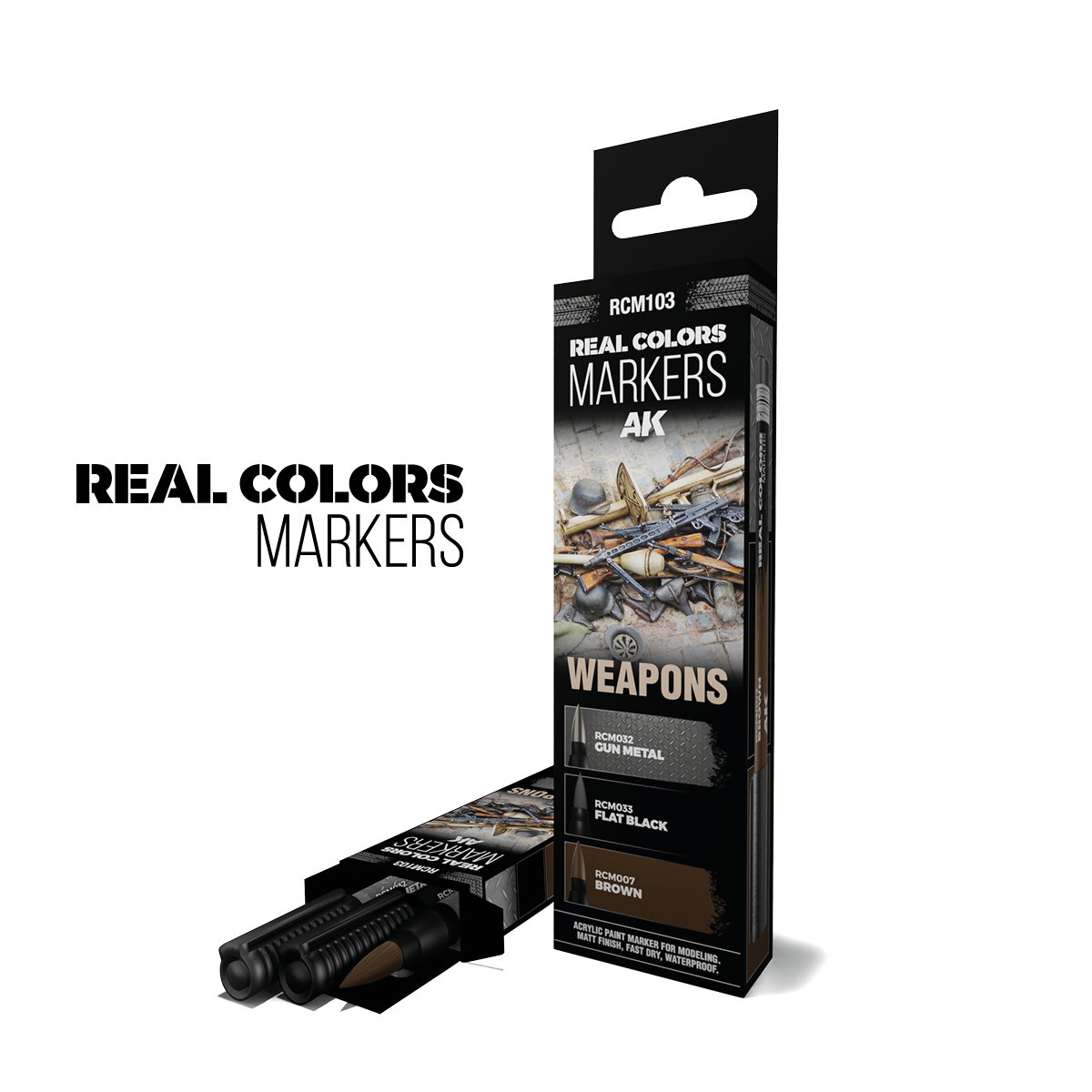 Real Colors Acrylic Paint Marker Weapons Set (3)