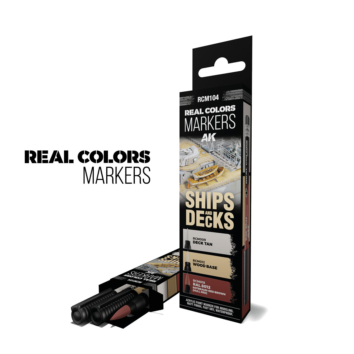 Real Colors Acrylic Paint Marker Ships & Decks Set (3)